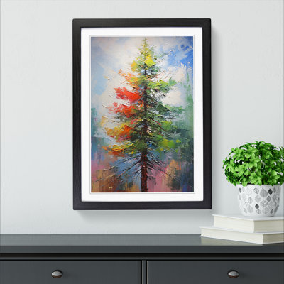 Pine Tree Action Painting No.2 Framed Print