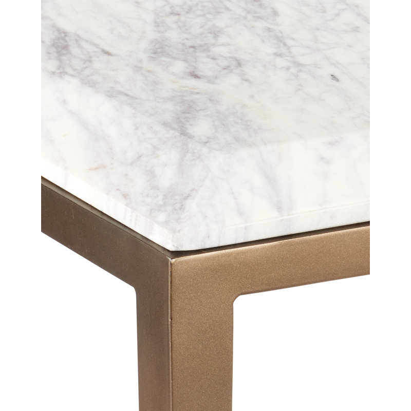 Oblique Marble End Table