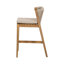 Tabourets de bar avec coussins en bois d'acacia de 28 po de hauteur Luxe Patio