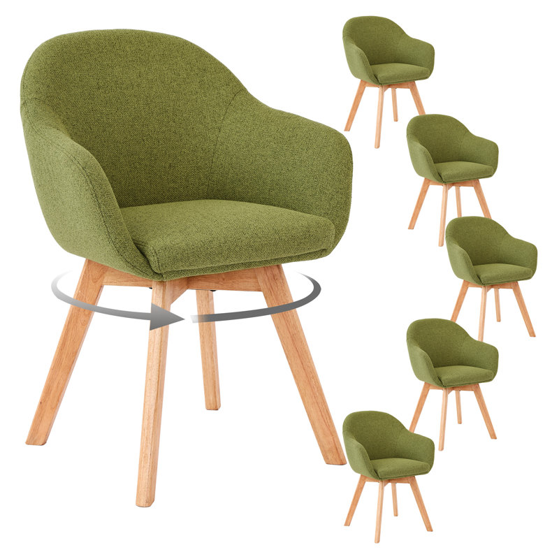 Upholstered Dining Chair, 49cm Seating Height , Moss Green, Moss Green, 6