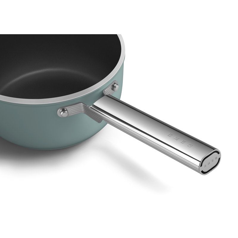 Smeg Saucepan 20cm with Lid, Emerald Green