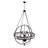 42" Black Chandelier for Dining Room, Grand Foyer – 12-Light Orbital Frame with Faceted Crystals & E12 Bulb Base – LED Compatible, Industrial-Traditional Hybrid – BACL Certified-1240336470