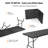 Coffee Colour Patio Folding Table Rectangular-2088339085