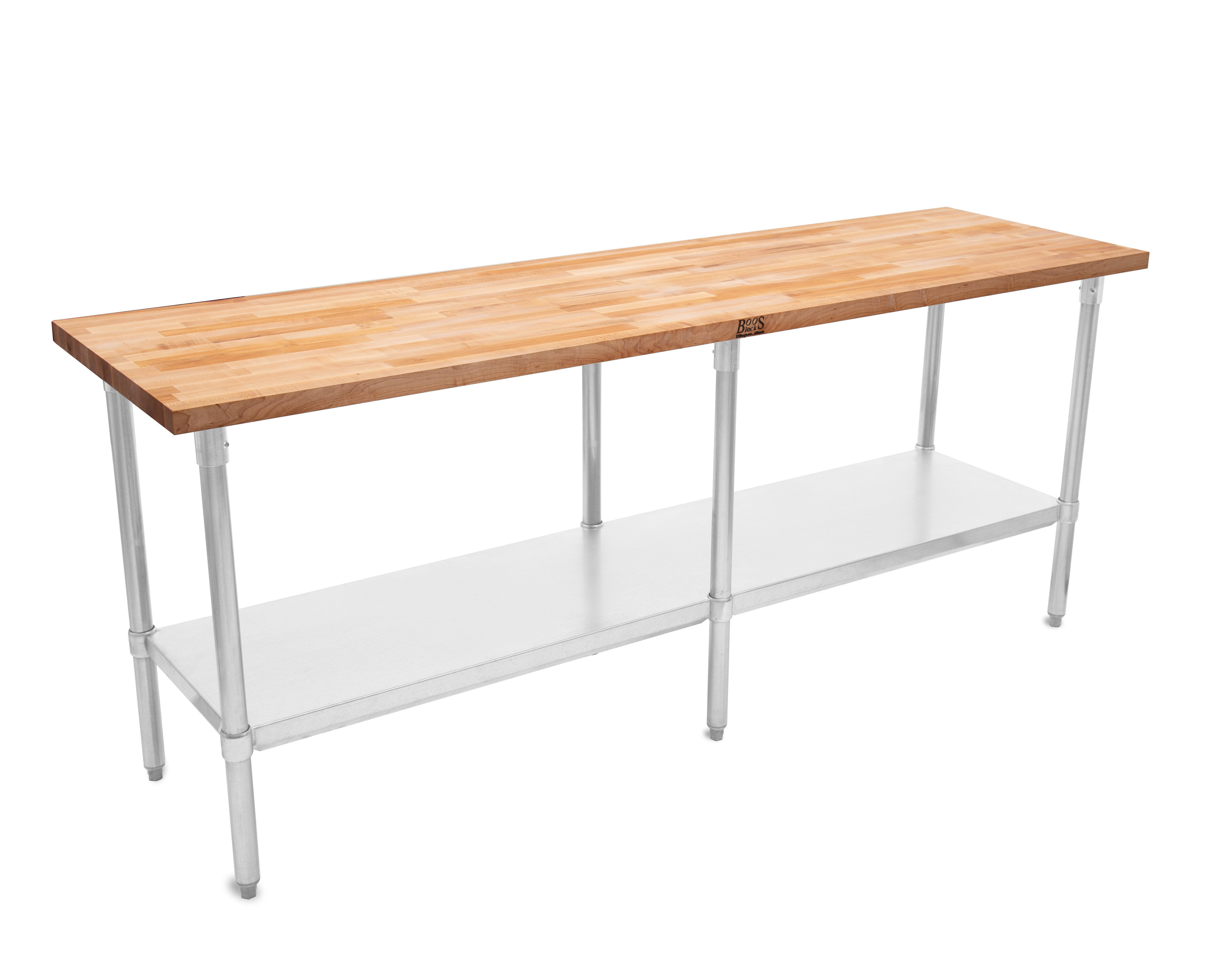 John Boos Maple Top Work Table With Galvanized Steel Base And ...