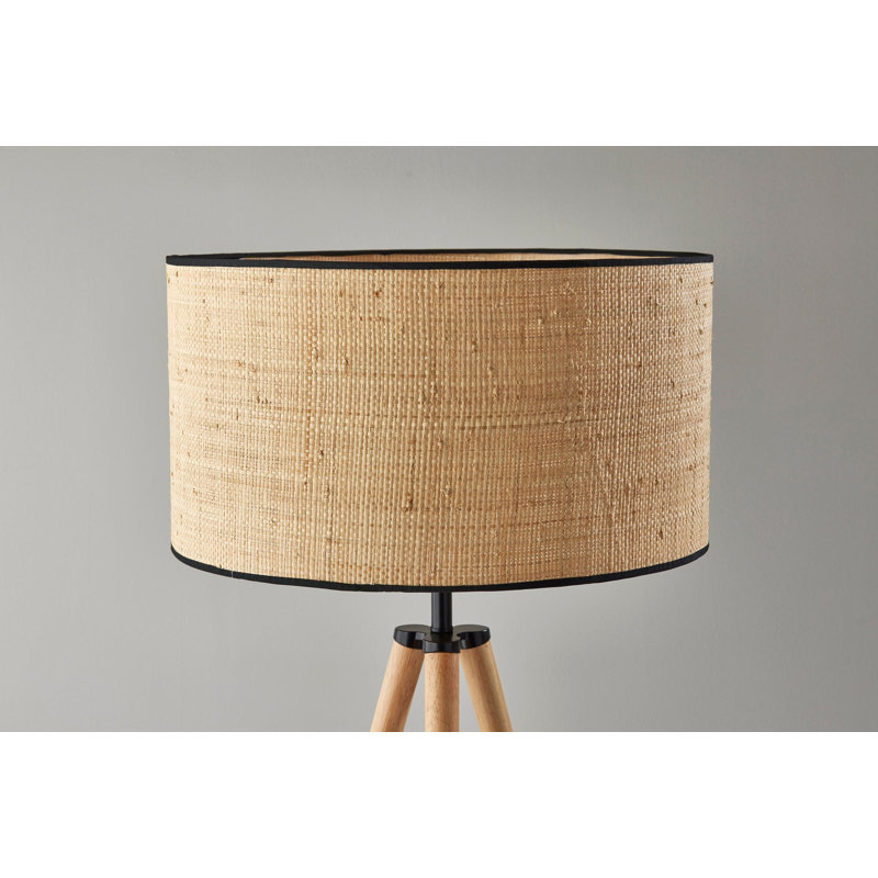 Lampe trépied 60 "Kisa, Brun / noir, Brun / noir