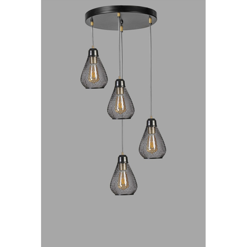 Chandle Chandelier, Gold/Black