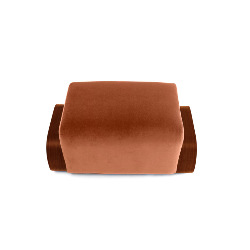 Cayenne Ottoman, Marmalade Velvet