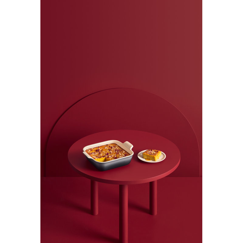 Le Creuset Heritage Stoneware Square Dish, Oyster, 3 qt.