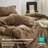 Muslin Duvet Cover Set 100% Cotton Double Layer Linen Like Gauze Comforter Cover Cream 3 Pieces-112314156-112314157