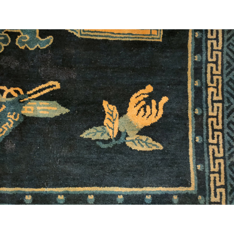 Antique Chinese - Baotou Blue 1920s Rug