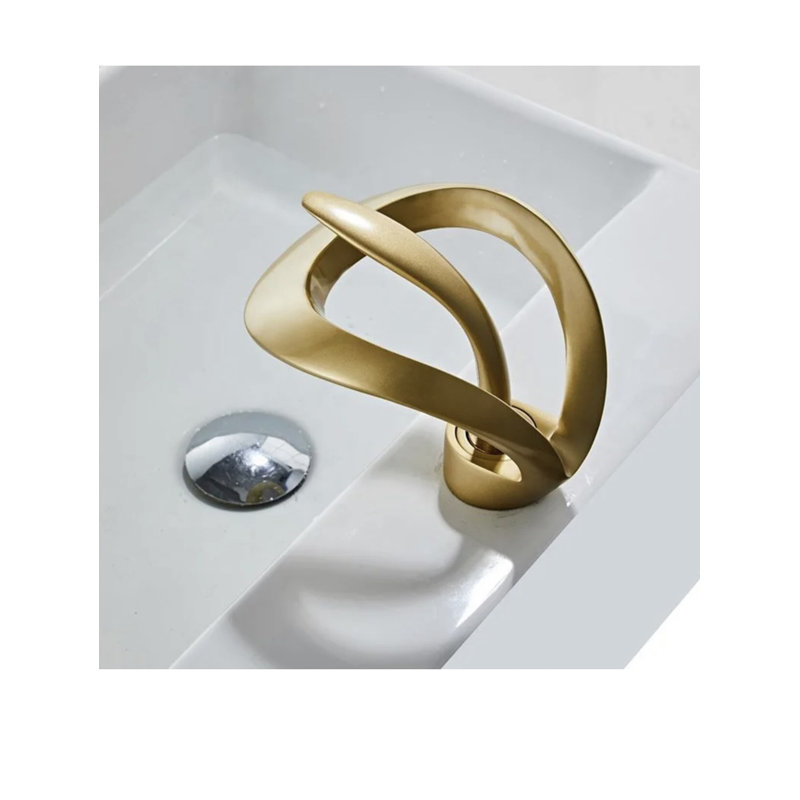 Single-Hole Bathroom Faucet, Gold