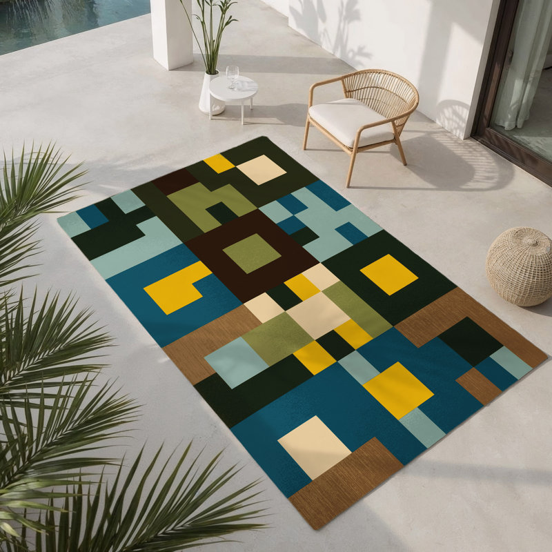 Tapis intérieur et extérieur Block Spectrum, Rectangle 9 pi x 12 pi