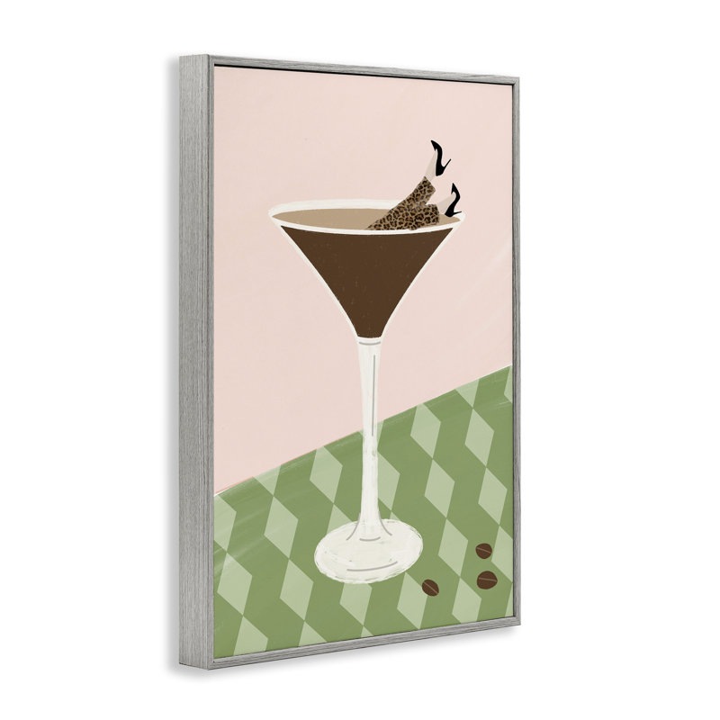 Estampe numérique Glam Martini Splash, design par Emily Navas, H 24 po x l 16 po, Estampe numérique Farmhouse