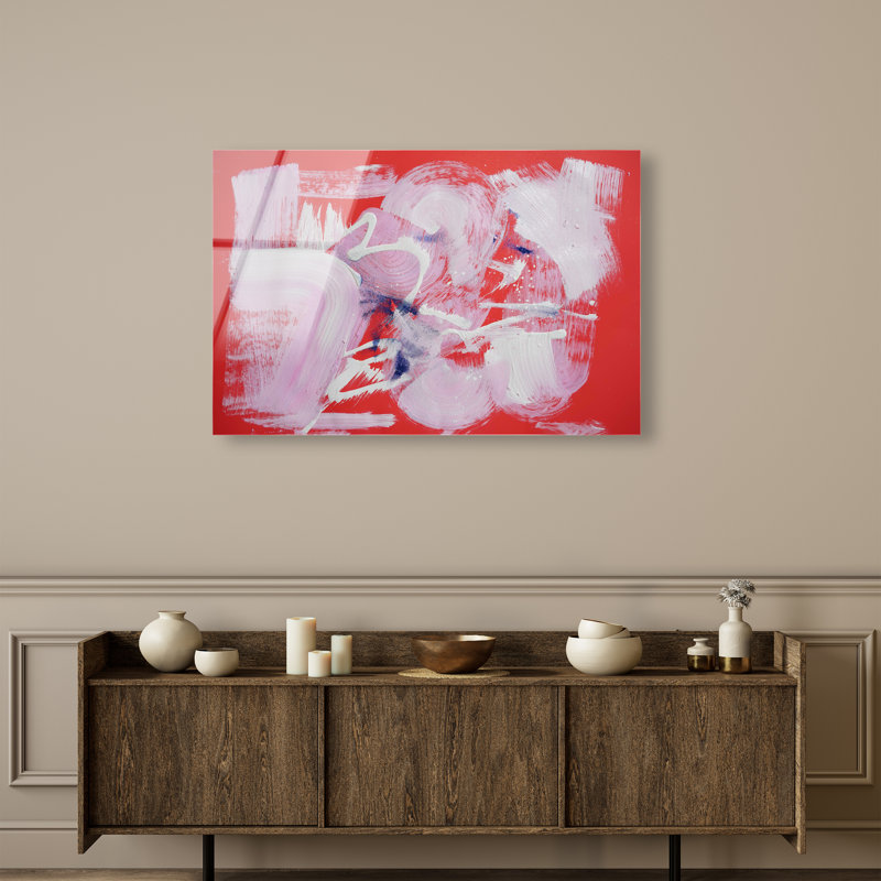 Passion Fruit Berry Blend Canvas Abstract Print by Oliver Gal, 10"H x 15"W, High-Gloss Acrylic Print
