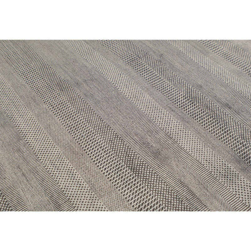 Tapis noir et turquoise noué à la main de haute qualité