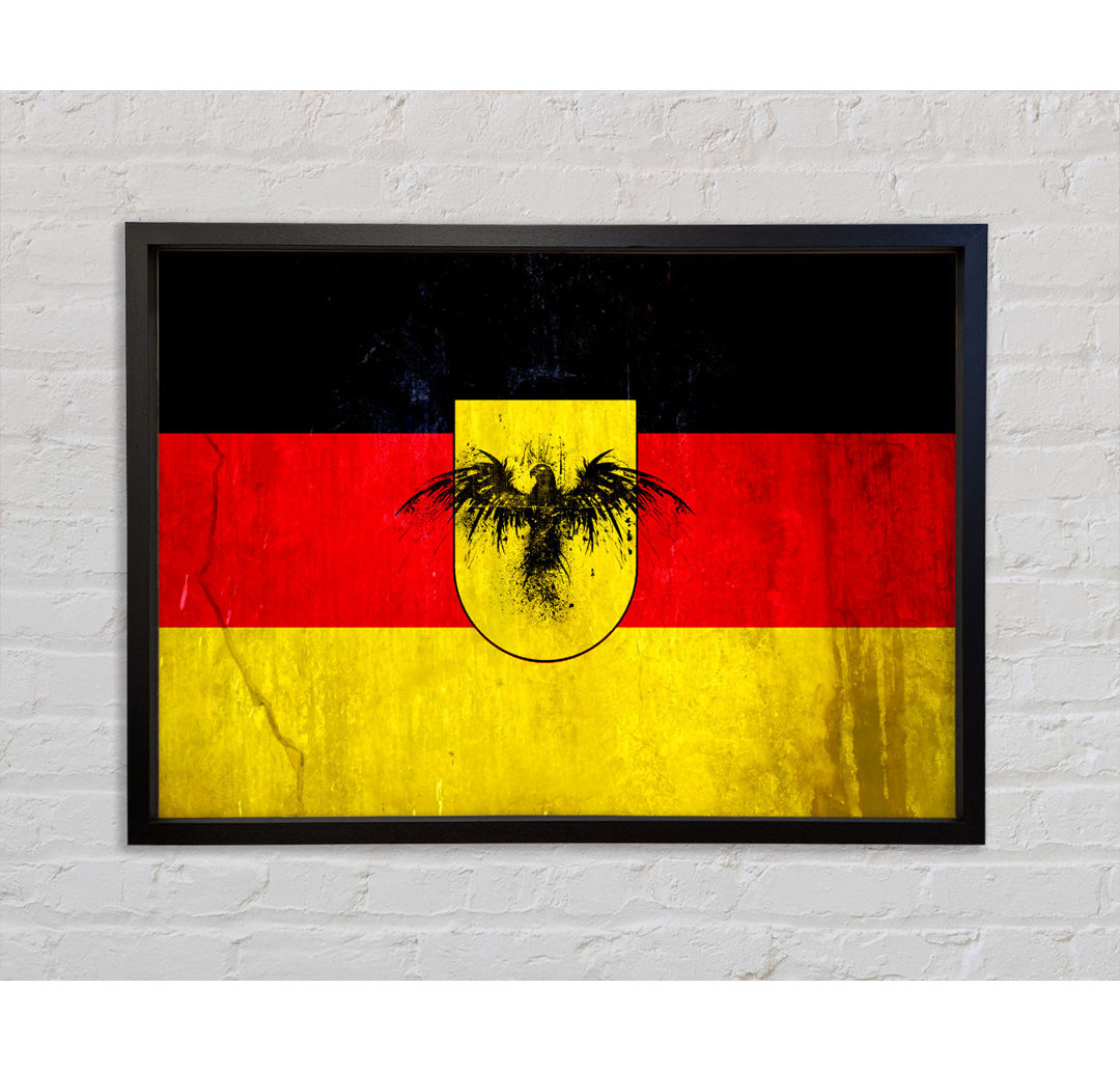 Deutsche Flagge Adler - Einzelner Bilderrahmen Kunstdrucke auf Leinwand