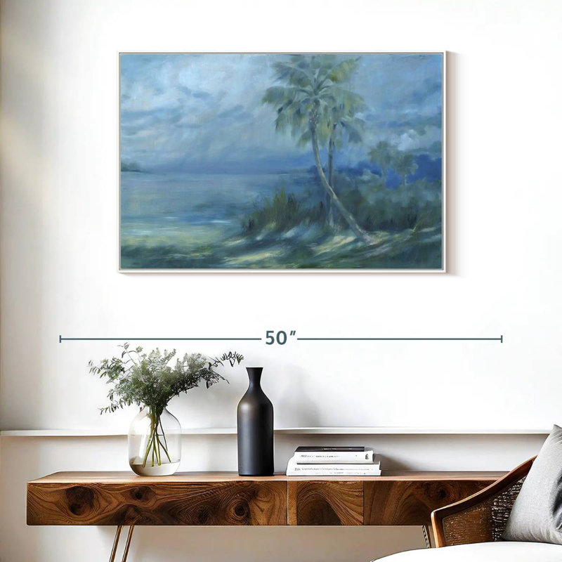 Nuage nébuleux, Cadre flottant blanc, 37 po x 25 po