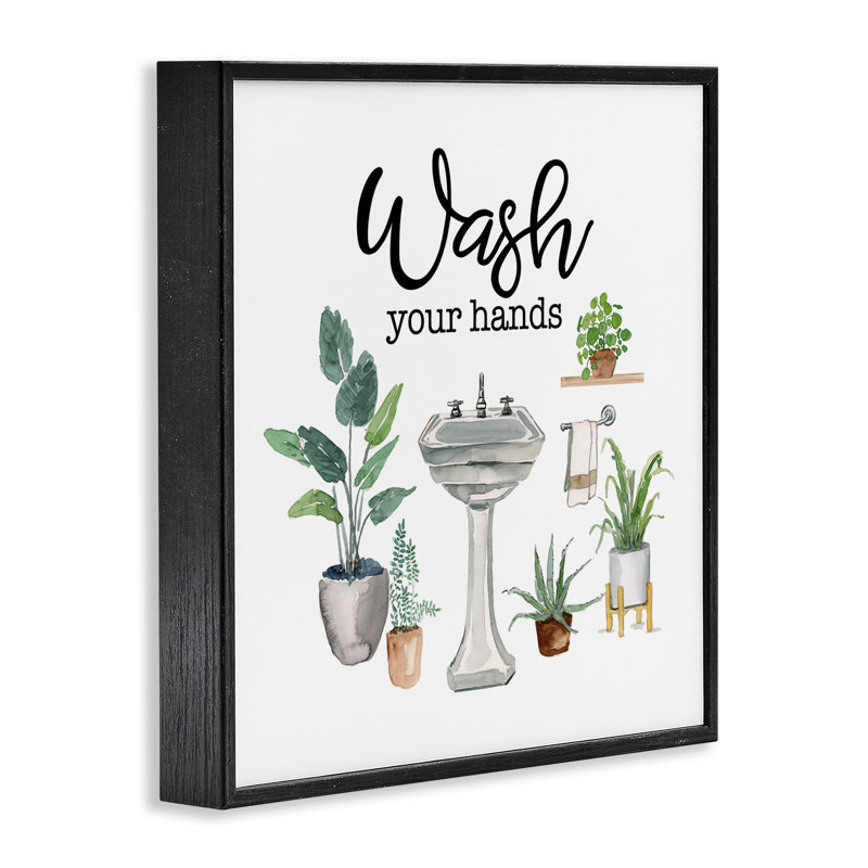 «Stupell Industries», phrase sur l'hygiène avec des plantes, estampe numérique de Masey St. Studios, H 24 po x l 24 po