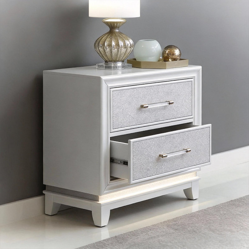 Zon LED 2-Drawer Nightstand