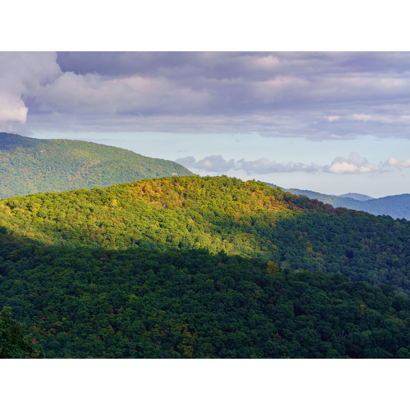 Ridge Mountains In Asheville, North Carolina Print by Brian Mc Clean, Black Framed Paper, 17.25" H x 21.25" W