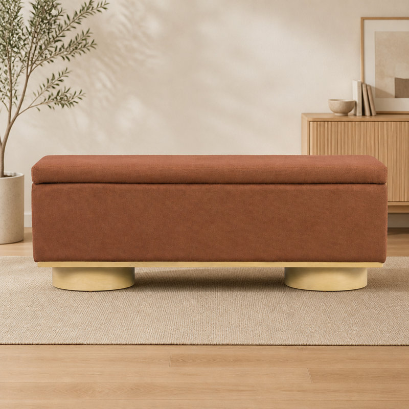 Banc de rangement rembourré moderne avec plateau relevable