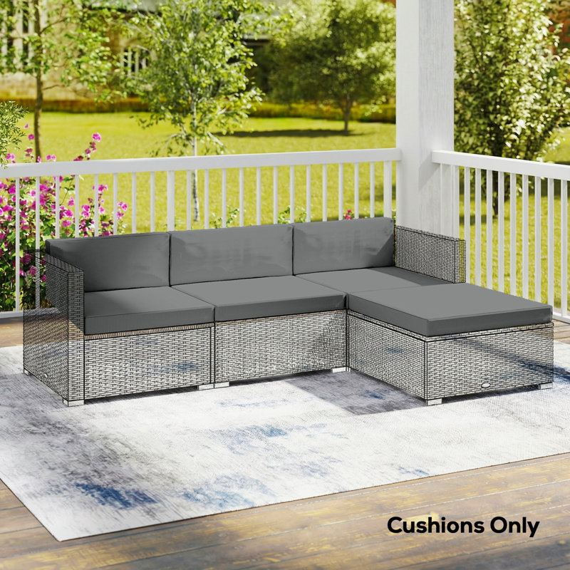 Outsunny 7-Piece Patio Furniture Cushions Water-Repellent, Grey