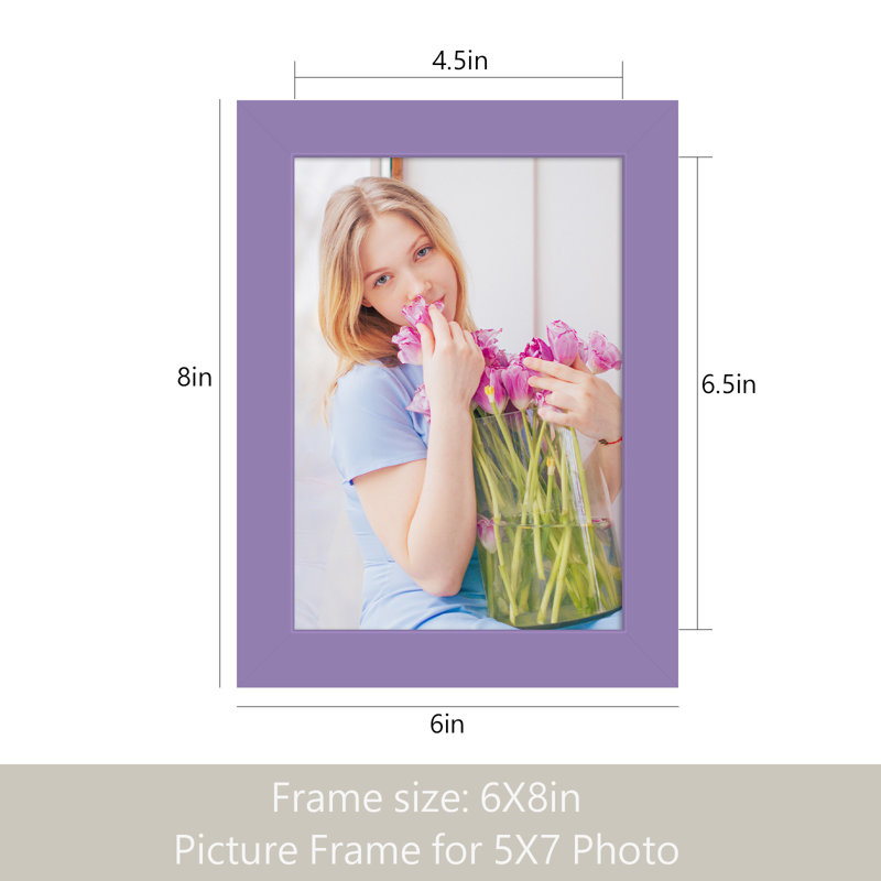 Cadre photo collage, ensemble de 3, L 5 po x H 7 po, Mauve