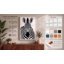 Zebra Face Graphic - Wrapped Canvas-1259601512-1259601513