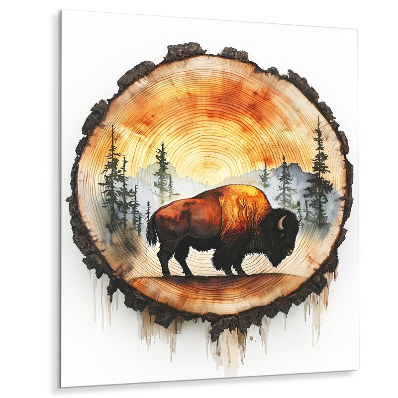 Marcli - Bison Metal Art, 20" H x 12" W