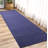 Washable Anti Slip Low Pile Solid NAVY Color Custom Size Runner Rug-1897685058