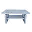 Table basse contemporaine contemporaine chic, design à miroir double, couleur argent, facile à assembler, balcon simple et élégant avec 2 espaces de rangement en miroir, acrylique et verre, reflet transparent,