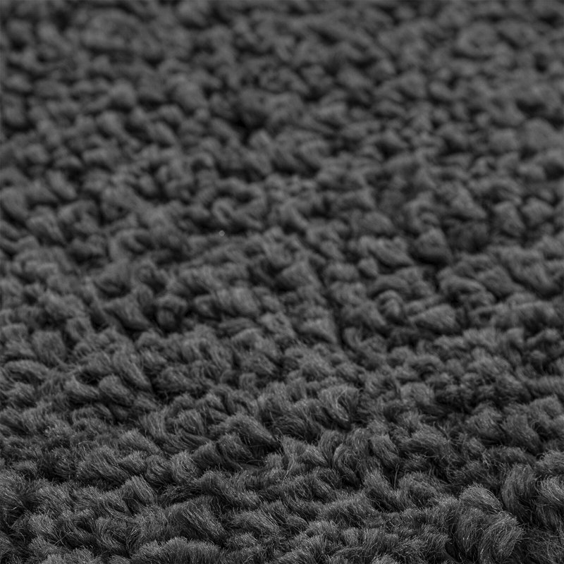 Microfiber Non-Slip Bath Mat Rectangular, 60cm, 90cm, Dark Grey