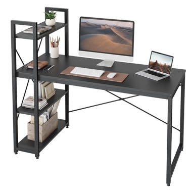 Sarahlouise Computer Desk with Power Outlet & Storage Shelves, PC Desk Workstation for Home Office 17 Stories Size: 47.64 H x 47.2 W x 23.6 D, Colo