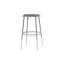 Grand et grand tabouret industriel / industriel en acier / vinyle