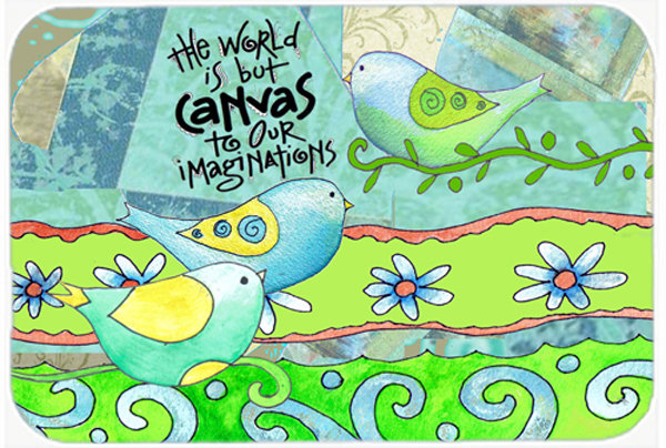 Caroline's Treasures The World Is But a Canvas to Our Imagination Glass Cutting Board