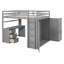 Lit mezzanine avec tiroirs, bureau et garde-robe-989683611