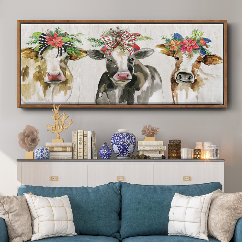 Holiday Gals - toile encadrée, H 12 po x l 30 po