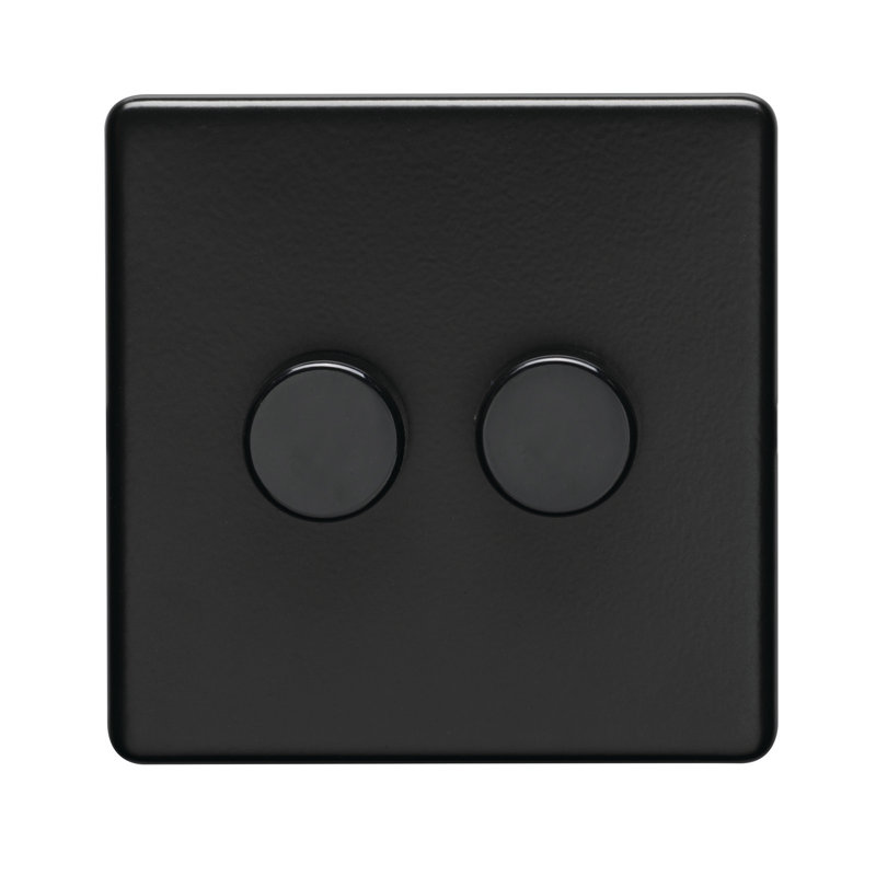 Wall Mounted Dimmer, Matt Black
