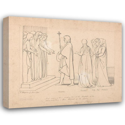 "Illustration to Pilgrim's Progress" by  John Flaxman - Gallery Wrap Canvas Wall Art