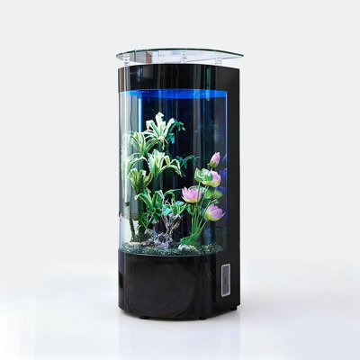 Semi-Circular Back-Filtration Aquarium Tank with Top Bar