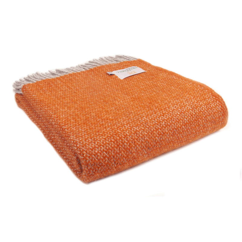 Lifestyle Illusion Blanket with Fringe, Orange
