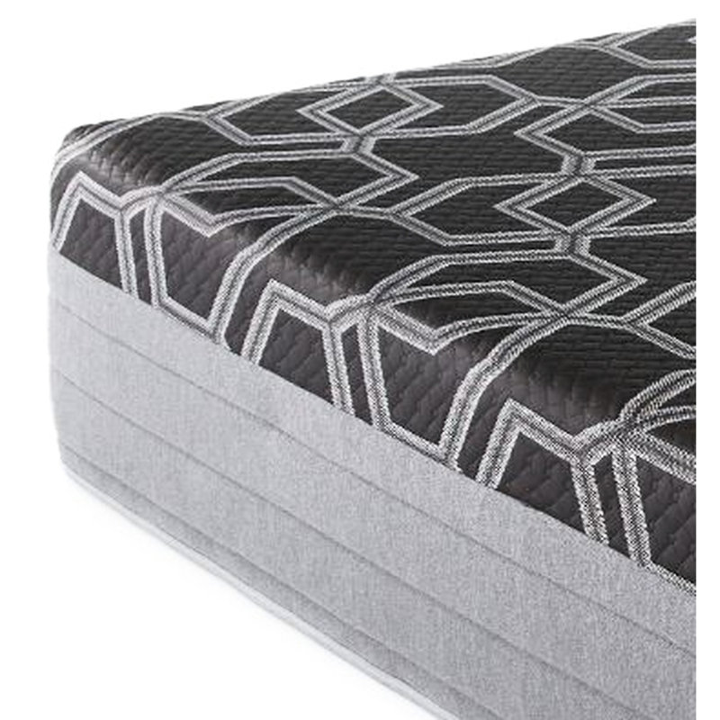 Matelas pour grand lit en mousse lisse de 14 po, ultra et frais avec housse de glace, cuivre mélangé de 3 po, gel, argent, graphite pour un soulagement amélioré de la circulation d'air