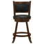 Chaise de comptoir pivotante rembourrée Jackman Châtaignier-43741412