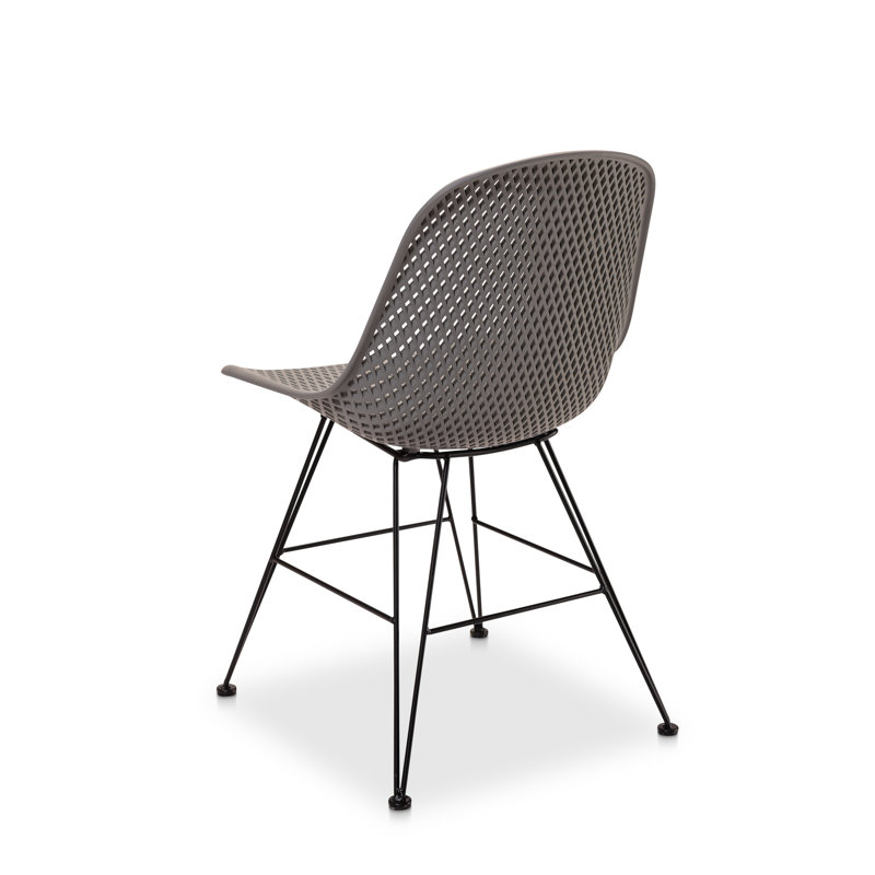 Dusti Outdoor Dining Side Chair, Gray