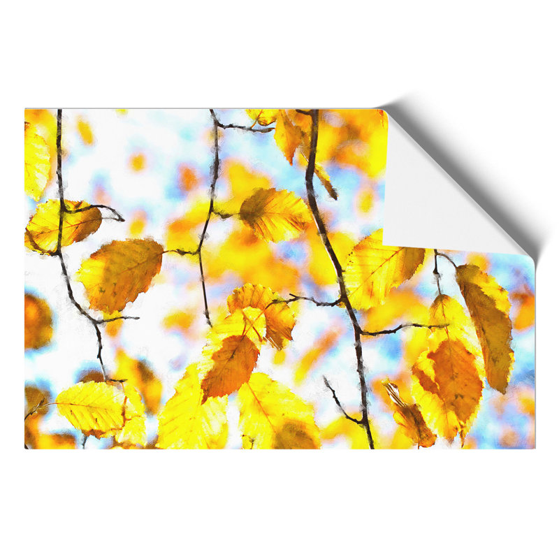 Autumn Leaves Painting - Frameless Print, 21cm H x 30cm W x 0.1cm D