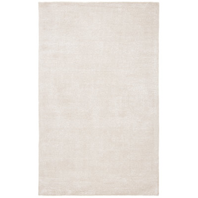 Tapis beige touffeté à la main en laine de viscose / laine Lutalo