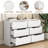 6 Dresser Drawer , 47.2" W Chest Of Drawers, Modern Bedroom Dresser for Closet and Living Room, White-1633782513