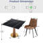 Ensemble 5 pièces de table de conférence carrée en métal fritté avec 4 chaises en cuir-1089726708-1089670938