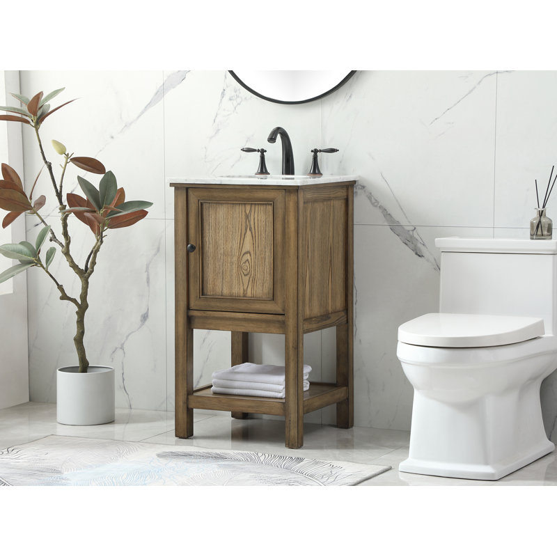 Ensemble de meuble-lavabo simple 19 po Narron, Bois flottant