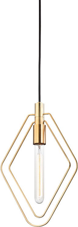 Masonville 1 Light Mini Pendant, Aged Brass